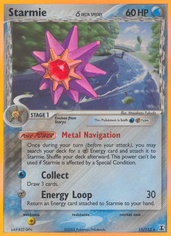 Carta Starmie δ 15/113 de Delta Species