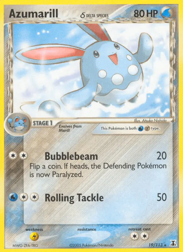 Carta Azumarill δ 19/113 de Delta Species
