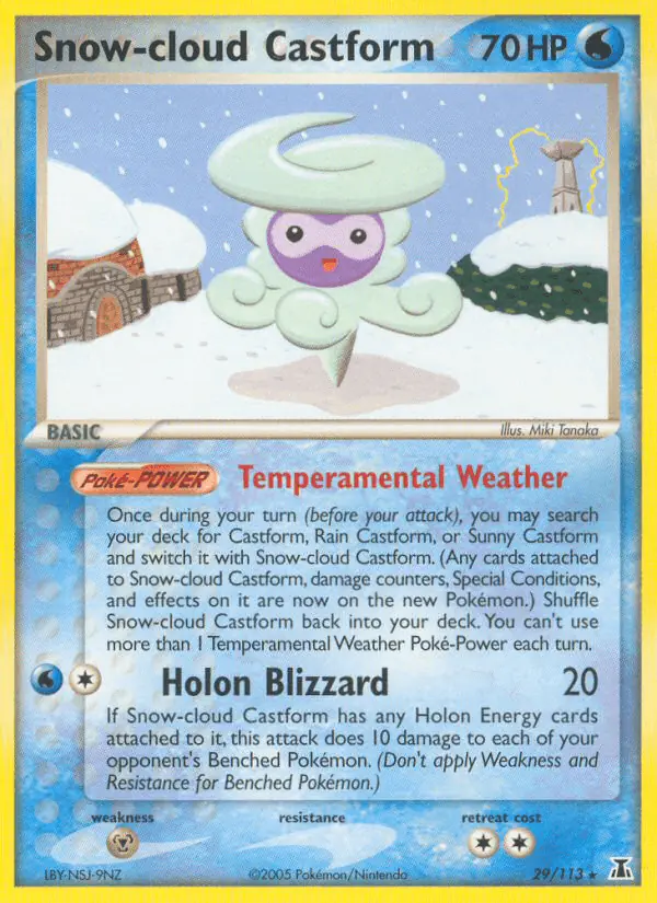 Carta Snow-cloud Castform 29/113 de Delta Species