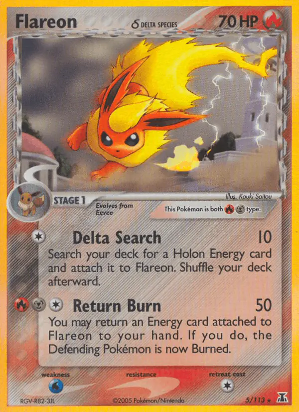 Carta Flareon δ 5/113 de Delta Species