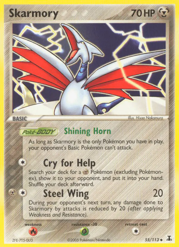 Carta Skarmory 55/113 de Delta Species