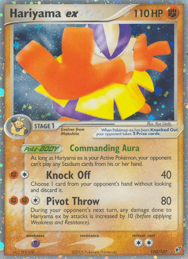 Carta Hariyama ex 100/107 de Deoxys