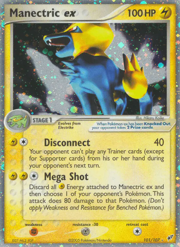Carta Manectric ex 101/107 de Deoxys