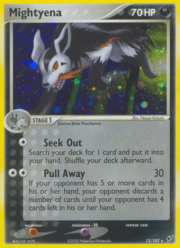 Carta Mightyena 12/107 de Deoxys