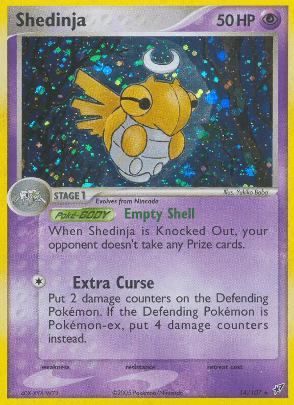 Carta Shedinja 14/107 de Deoxys