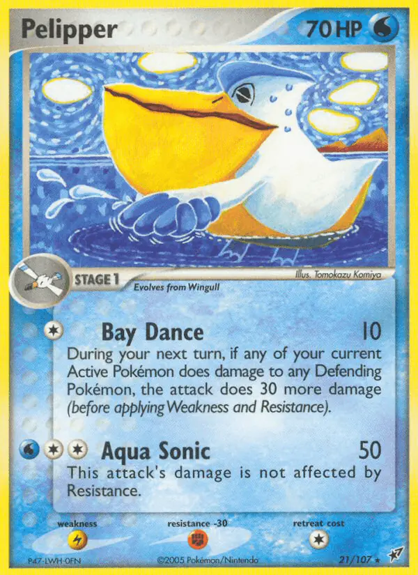 Carta Pelipper 21/107 de Deoxys