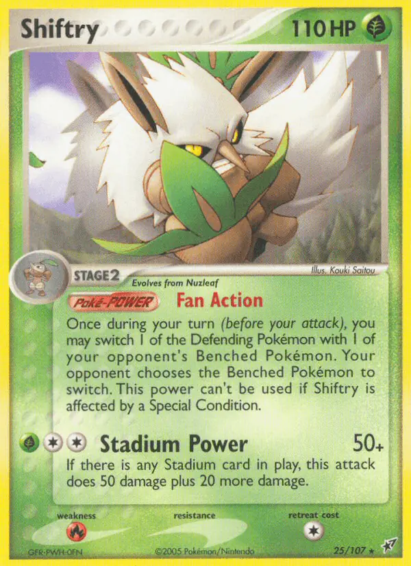 Carta Shiftry 25/107 de Deoxys