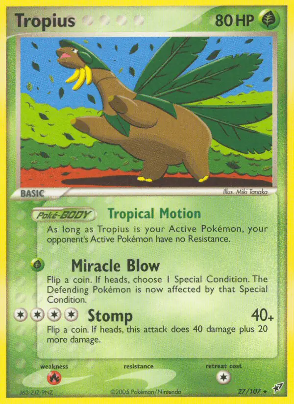 Carta Tropius 27/107 de Deoxys