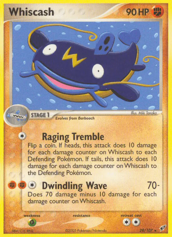Carta Whiscash 28/107 de Deoxys