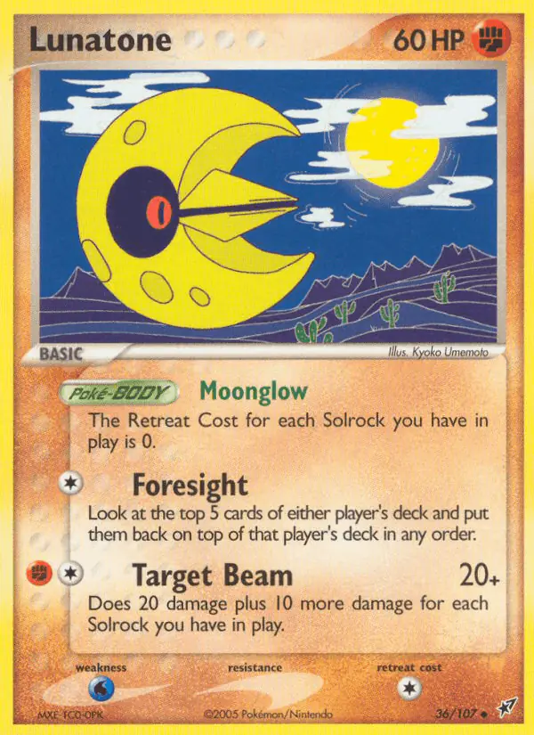 Carta Lunatone 36/107 de Deoxys