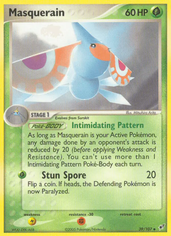 Carta Masquerain 39/107 de Deoxys