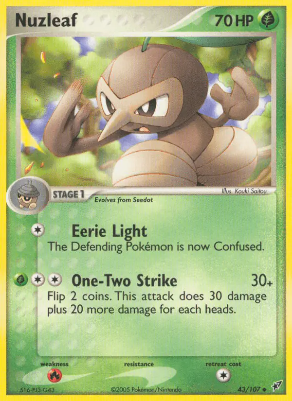 Carta Nuzleaf 43/107 de Deoxys