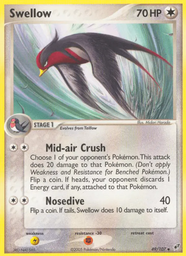 Carta Swellow 49/107 de Deoxys