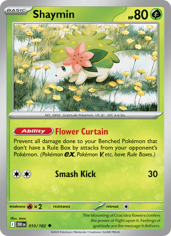 Carta Shaymin 010/182 de Destined Rivals