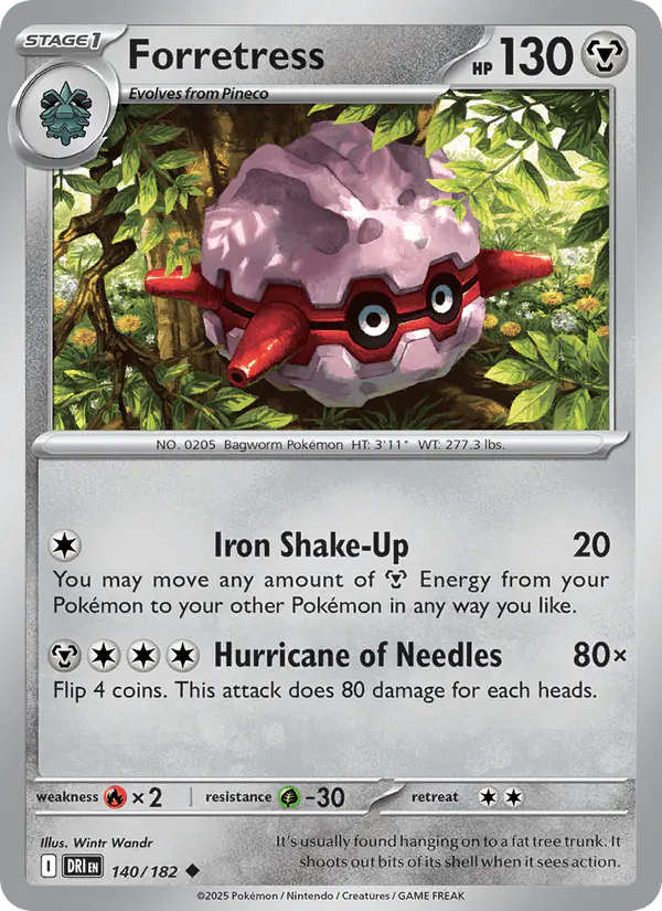Carta Forretress 140/182 de Destined Rivals