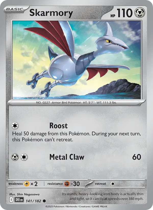 Carta Skarmory 141/182 de Destined Rivals