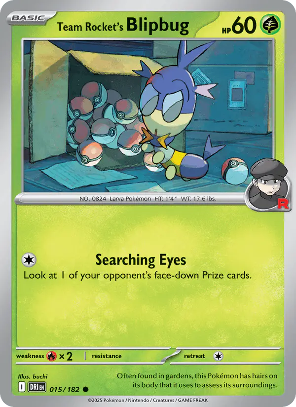 Carta Team Rocket's Blipbug 015/182 de Destined Rivals