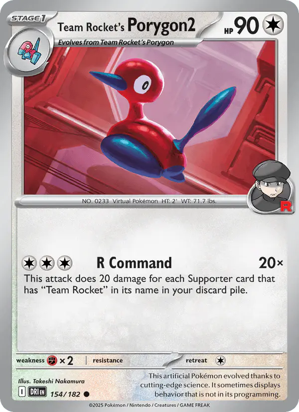 Carta Team Rocket's Porygon2 154/182 de Destined Rivals