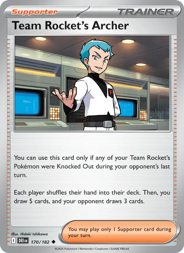 Carta Team Rocket's Archer 170/182 de Destined Rivals