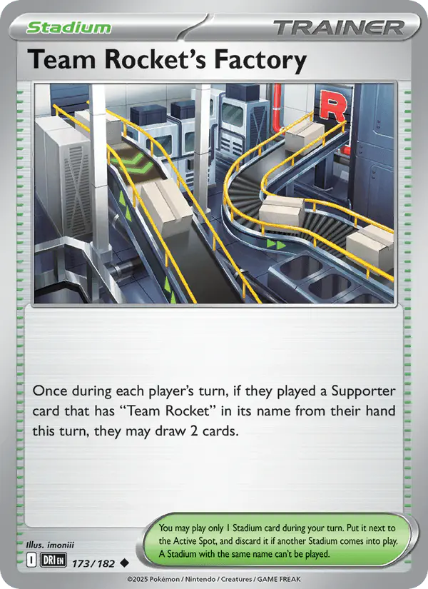 Carta Team Rocket's Factory 173/182 de Destined Rivals