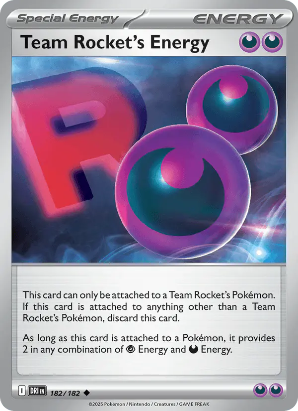 Carta Team Rocket's Energy 182/182 de Destined Rivals