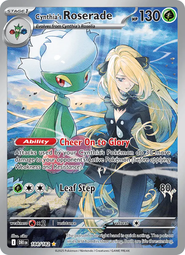 Carta Cynthia's Roserade 184/182 de Destined Rivals
