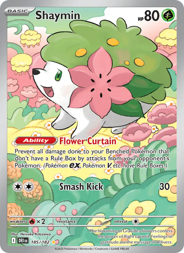 Carta Shaymin 185/182 de Destined Rivals