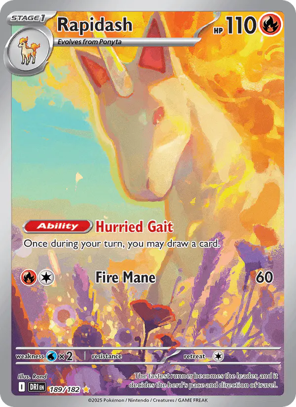 Carta Rapidash 189/182 de Destined Rivals