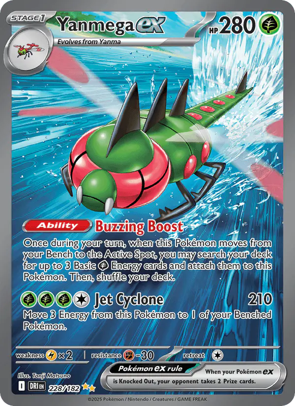 Carta Yanmega ex 228/182 de Destined Rivals