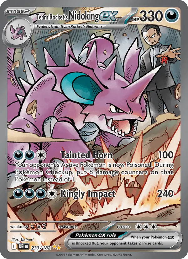 Carta Team Rocket's Nidoking ex 233/182 de Destined Rivals