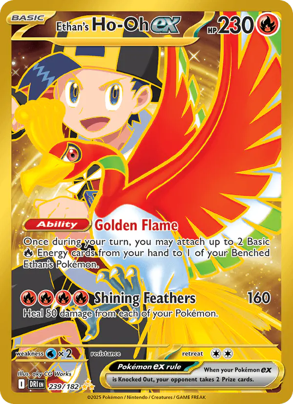 Carta Ethan's Ho-Oh ex 239/182 de Destined Rivals