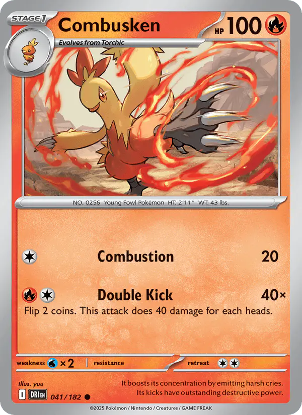 Carta Combusken 041/182 de Destined Rivals