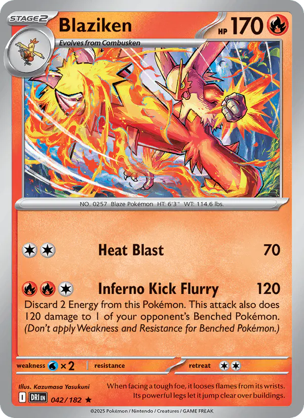 Carta Blaziken 042/182 de Destined Rivals