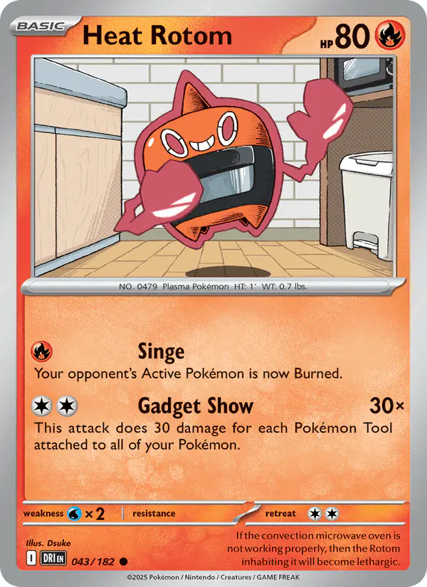Carta Heat Rotom 043/182 de Destined Rivals