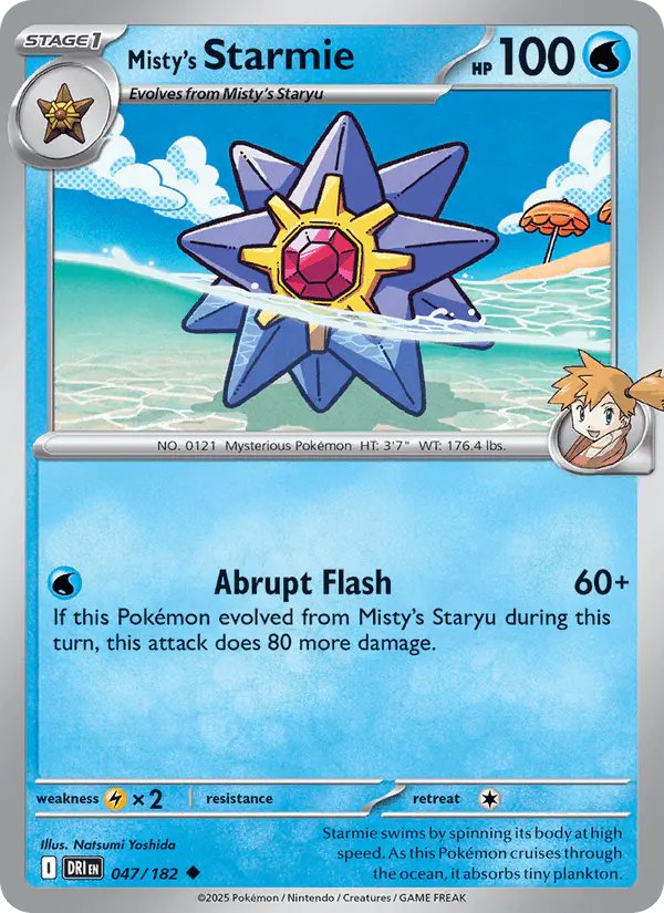 Carta Misty's Starmie 047/182 de Destined Rivals