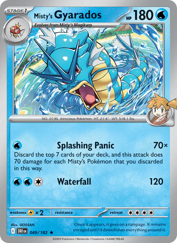 Carta Misty's Gyarados 049/182 de Destined Rivals