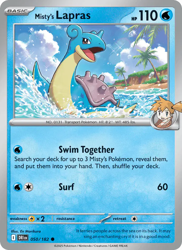 Carta Misty's Lapras 050/182 de Destined Rivals