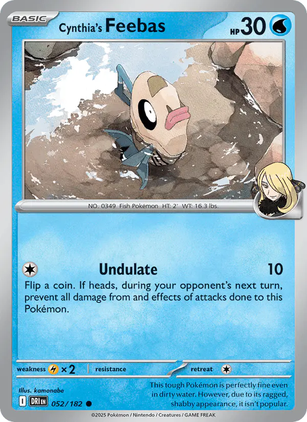 Carta Cynthia's Feebas 052/182 de Destined Rivals