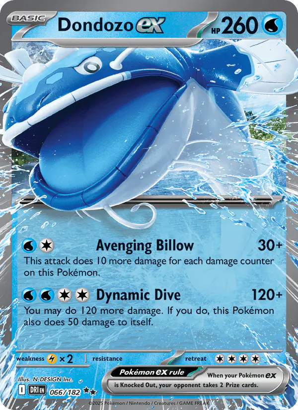 Carta Dondozo ex 066/182 de Destined Rivals