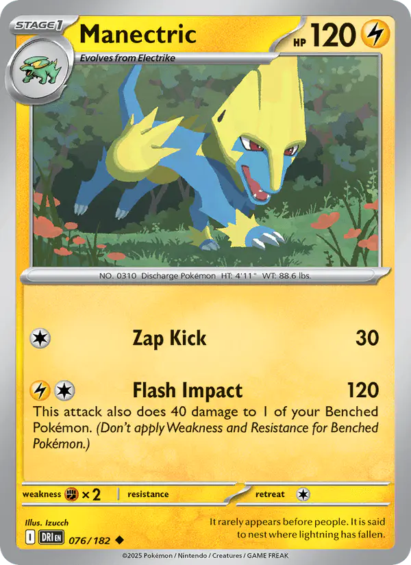 Carta Manectric 076/182 de Destined Rivals
