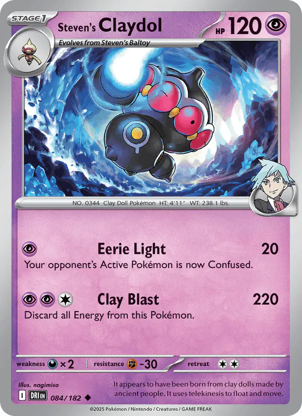 Carta Steven's Claydol 084/182 de Destined Rivals