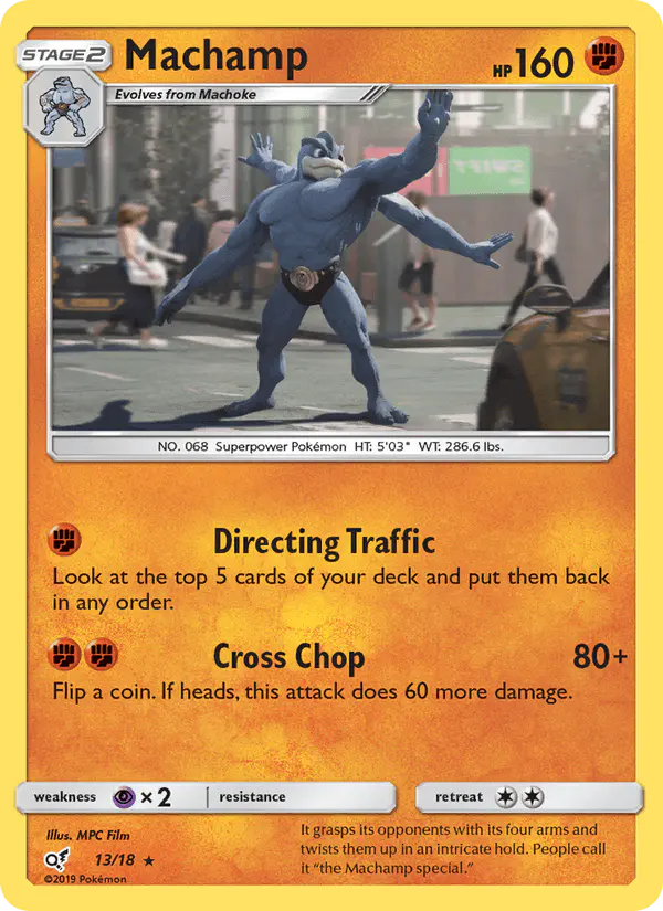 Carta Machamp 13/18 de Detective Pikachu
