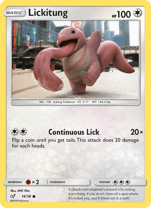 Carta Lickitung 16/18 de Detective Pikachu