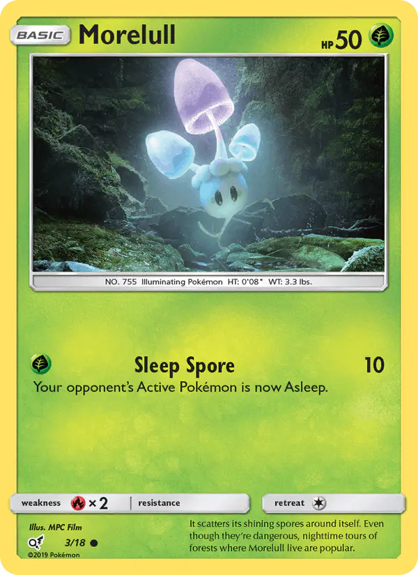Carta Morelull 3/18 de Detective Pikachu