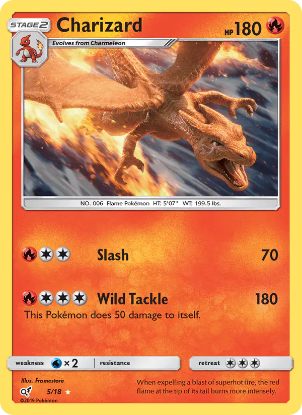 Carta Charizard 5/18 de Detective Pikachu