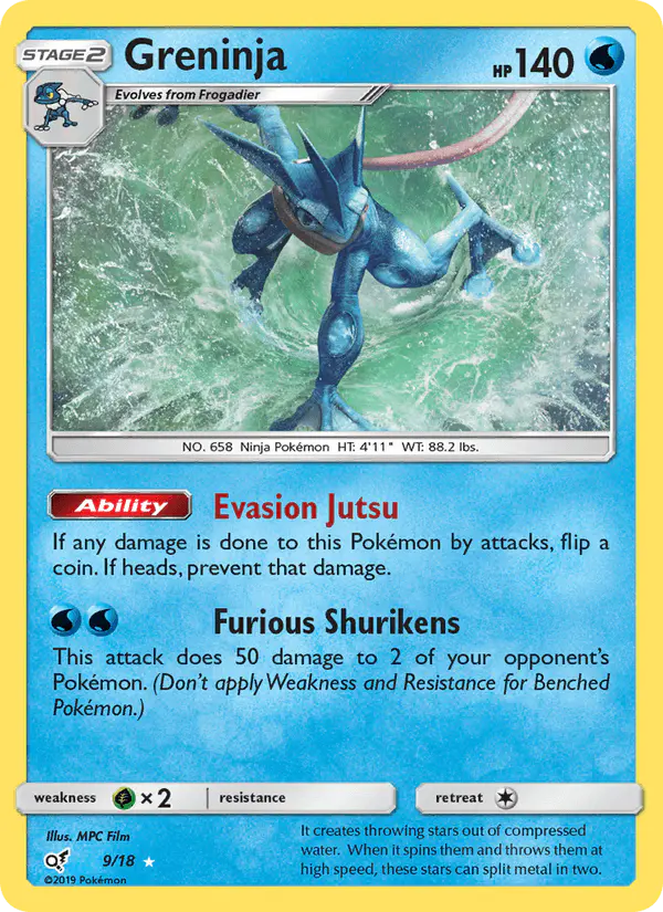 Carta Greninja 9/18 de Detective Pikachu