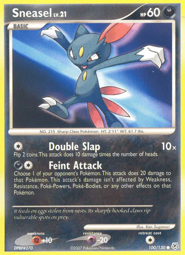 Carta Sneasel 100/130 de Diamond & Pearl