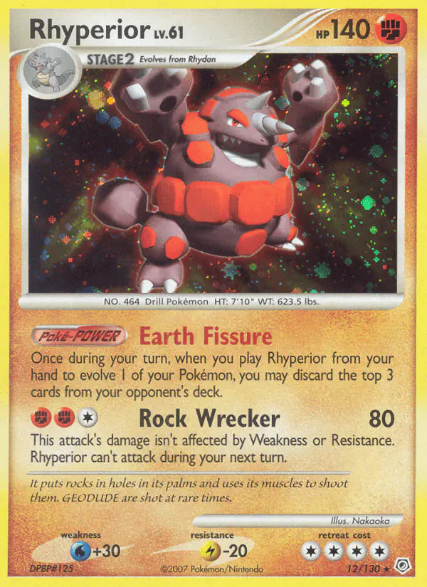 Carta Rhyperior 12/130 de Diamond & Pearl