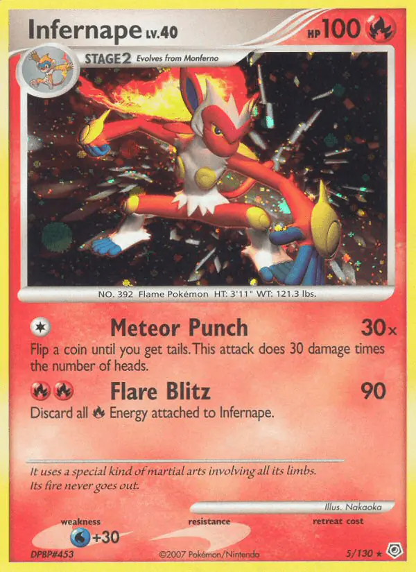 Carta Infernape 5/130 de Diamond & Pearl