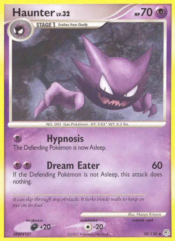 Carta Haunter 50/130 de Diamond & Pearl